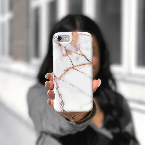 White & Gold Marble iPhone Case - Image 45