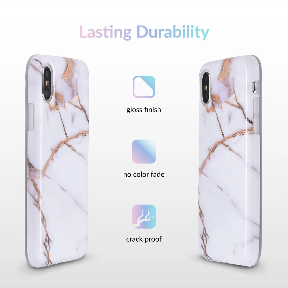 White & Gold Marble iPhone Case - Image 48