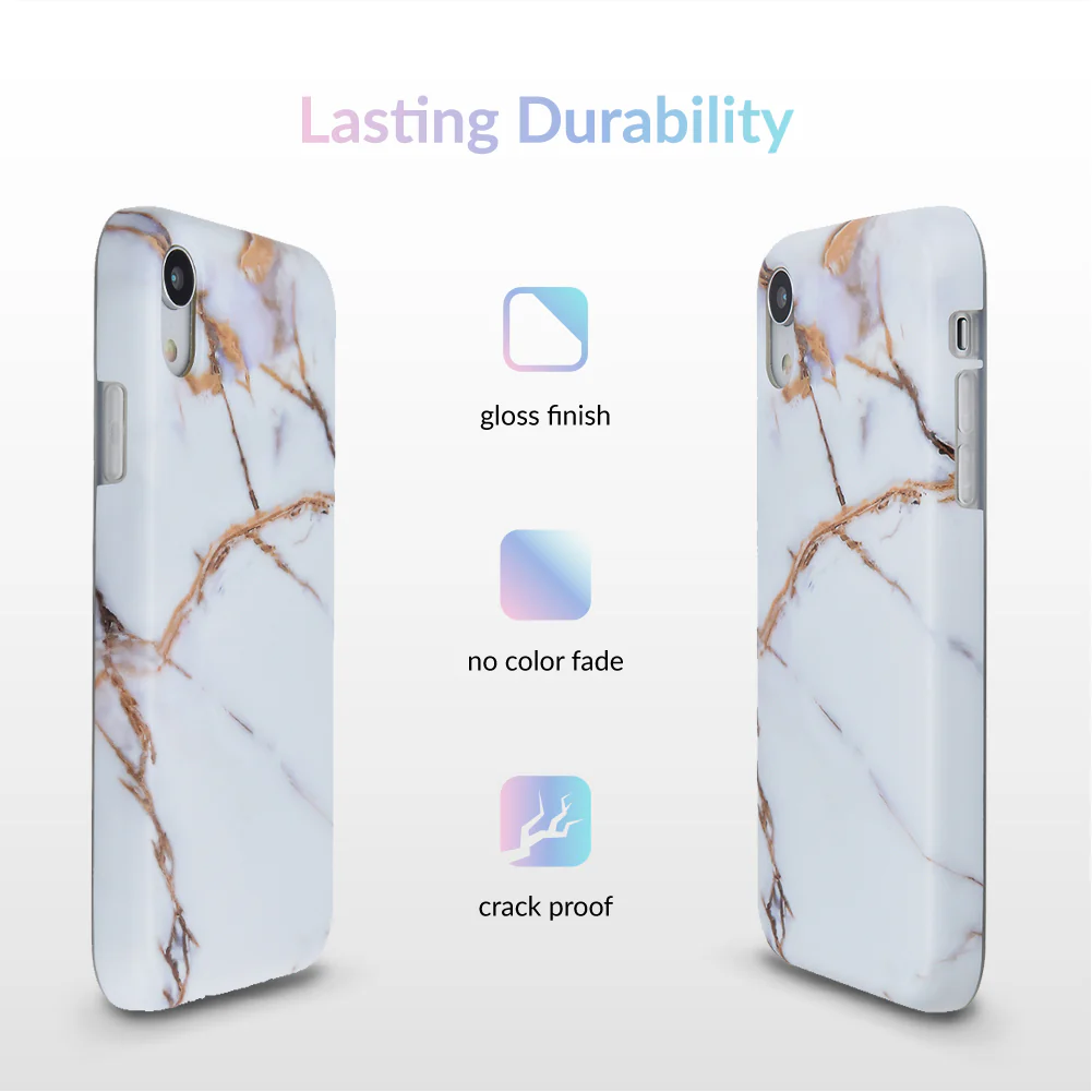 White & Gold Marble iPhone Case - Image 54