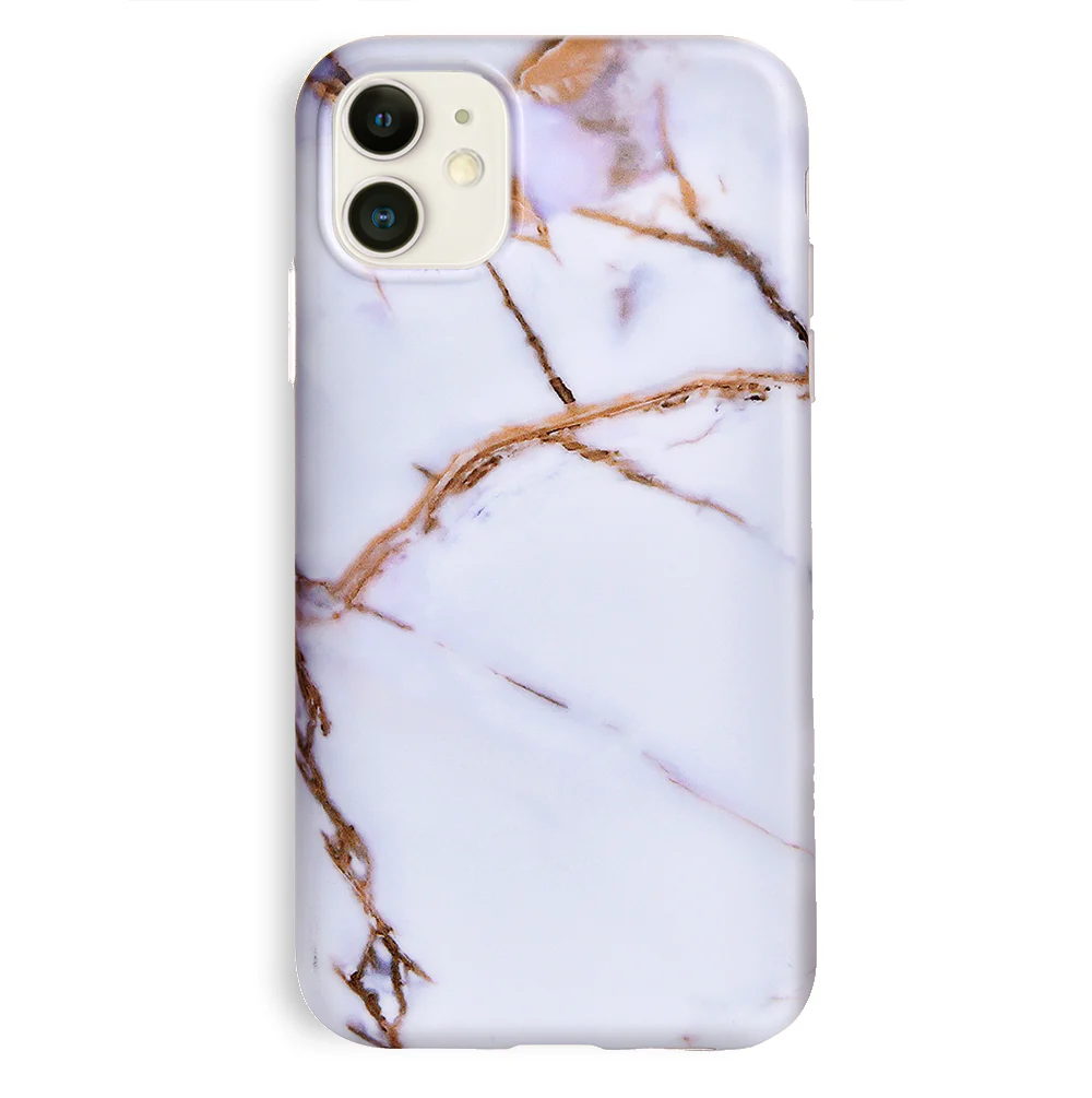 White & Gold Marble iPhone Case - Image 56