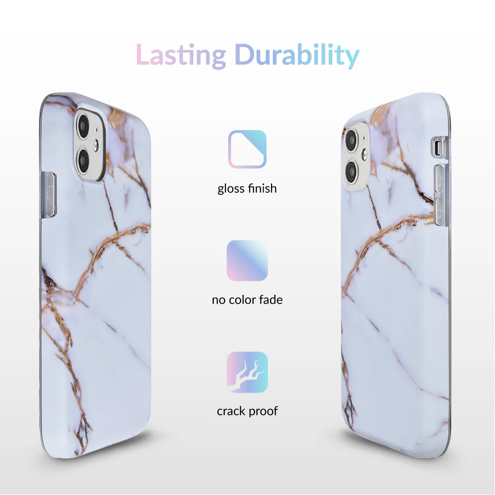 White & Gold Marble iPhone Case - Image 59